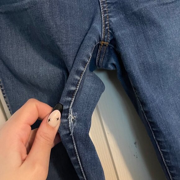 Madewell Womens Dark Wash Lightly Distressed High Riser Skinny Jeans Size 28 - Picture 9 of 10